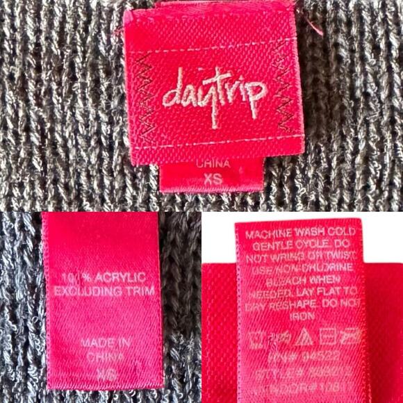 Daytrip Cold Shoulder Sweater Charcoal Gray, Women’s XS - Picture 7 of 7